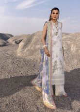 Unstitched 3-PC Luxury Lawn Silk Dupatta By Saira Shakira | CECIL-B